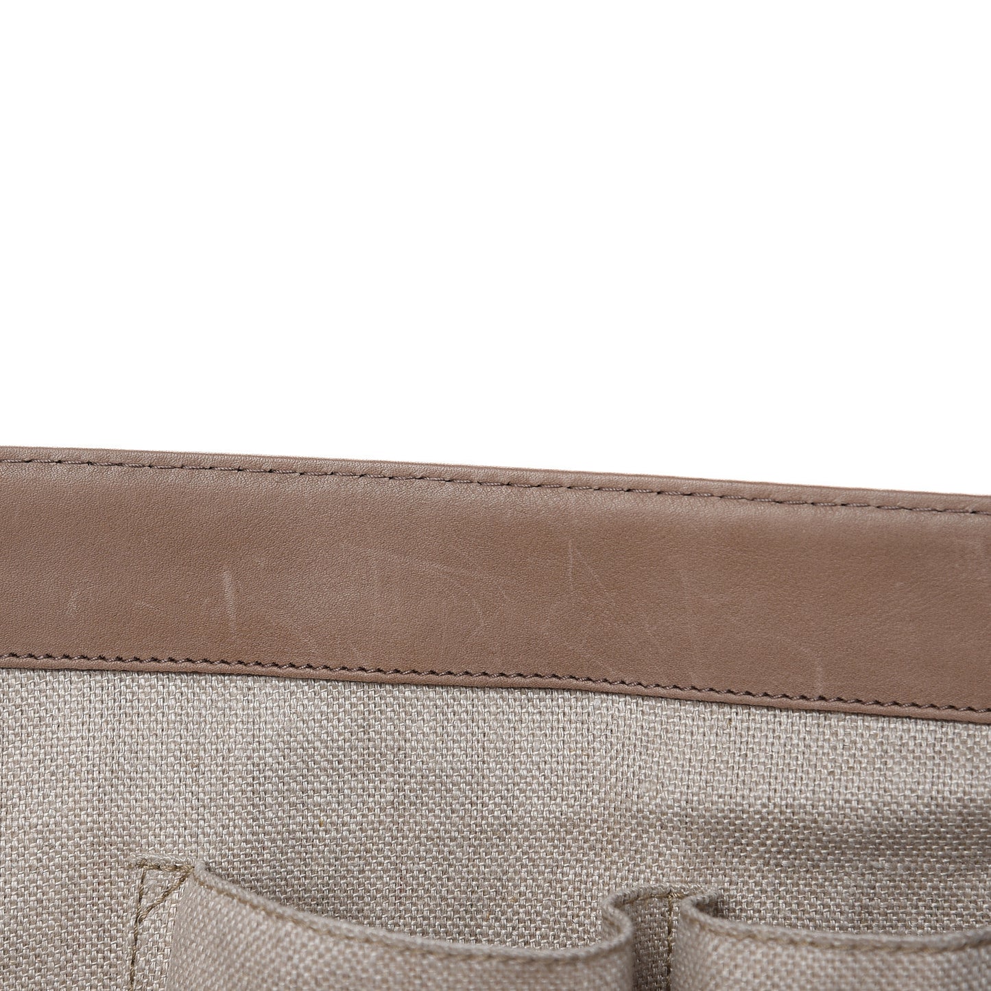 Calfskin Handmade Large Top Handle Bag Taupe
