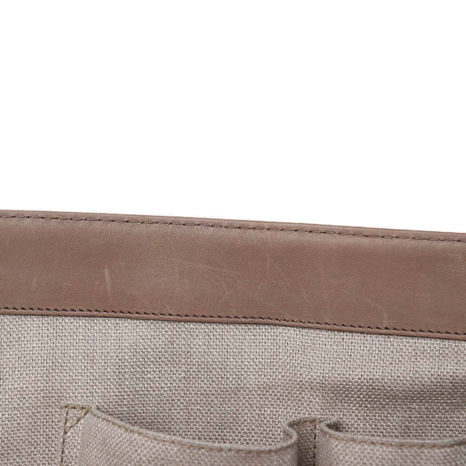 Gucci Calfskin Handmade Large Top Handle Bag Taupe 17 of 24