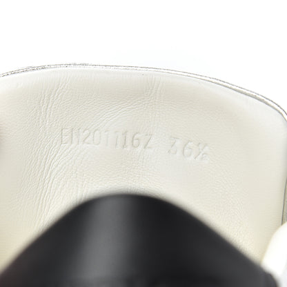 Hermes Metallic Calfskin Womens Avantage Sneakers 36.5 Gris Argente Black 8 of 22