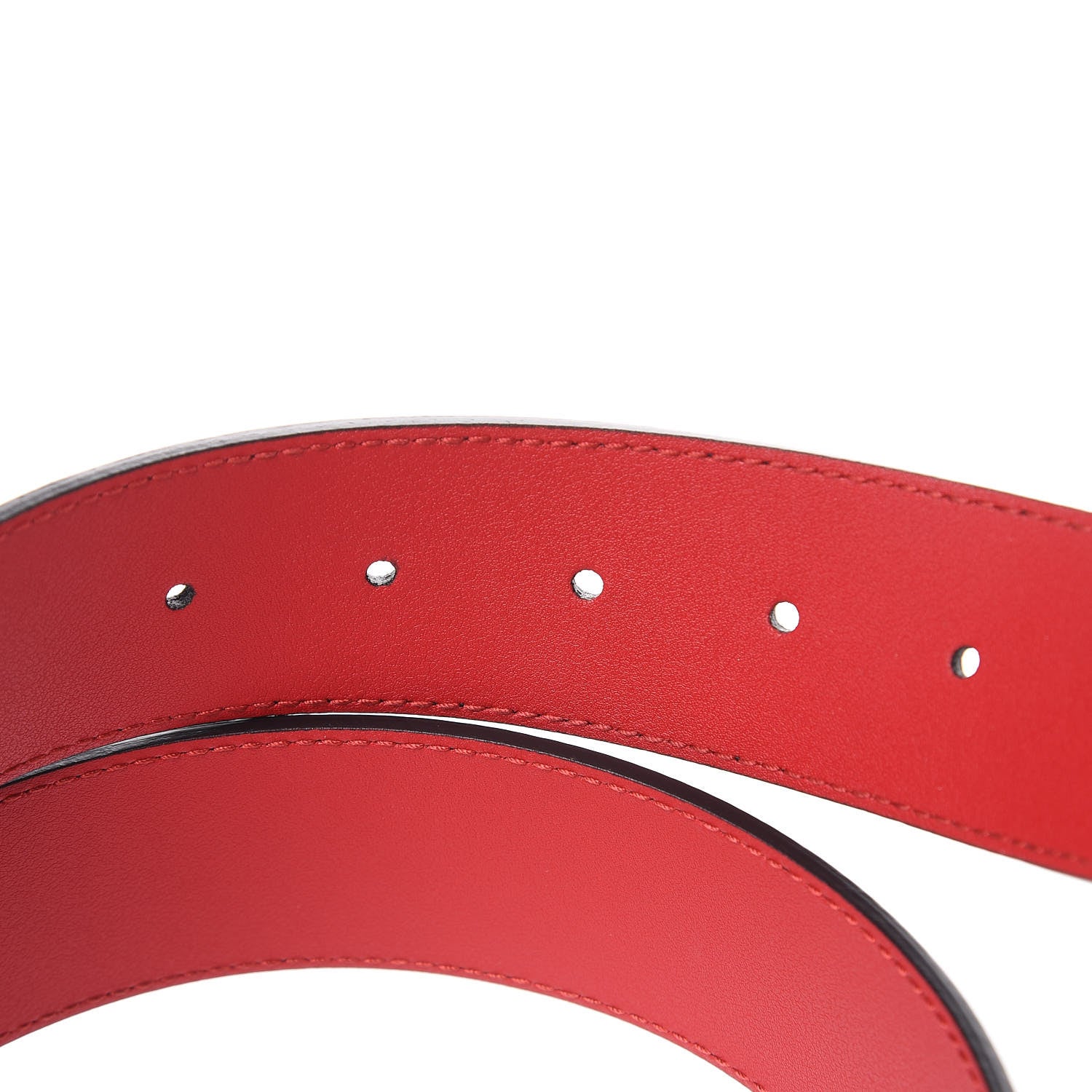 Gucci Calfskin Queen Margaret Bee Belt 80 32 Red 4 of 8