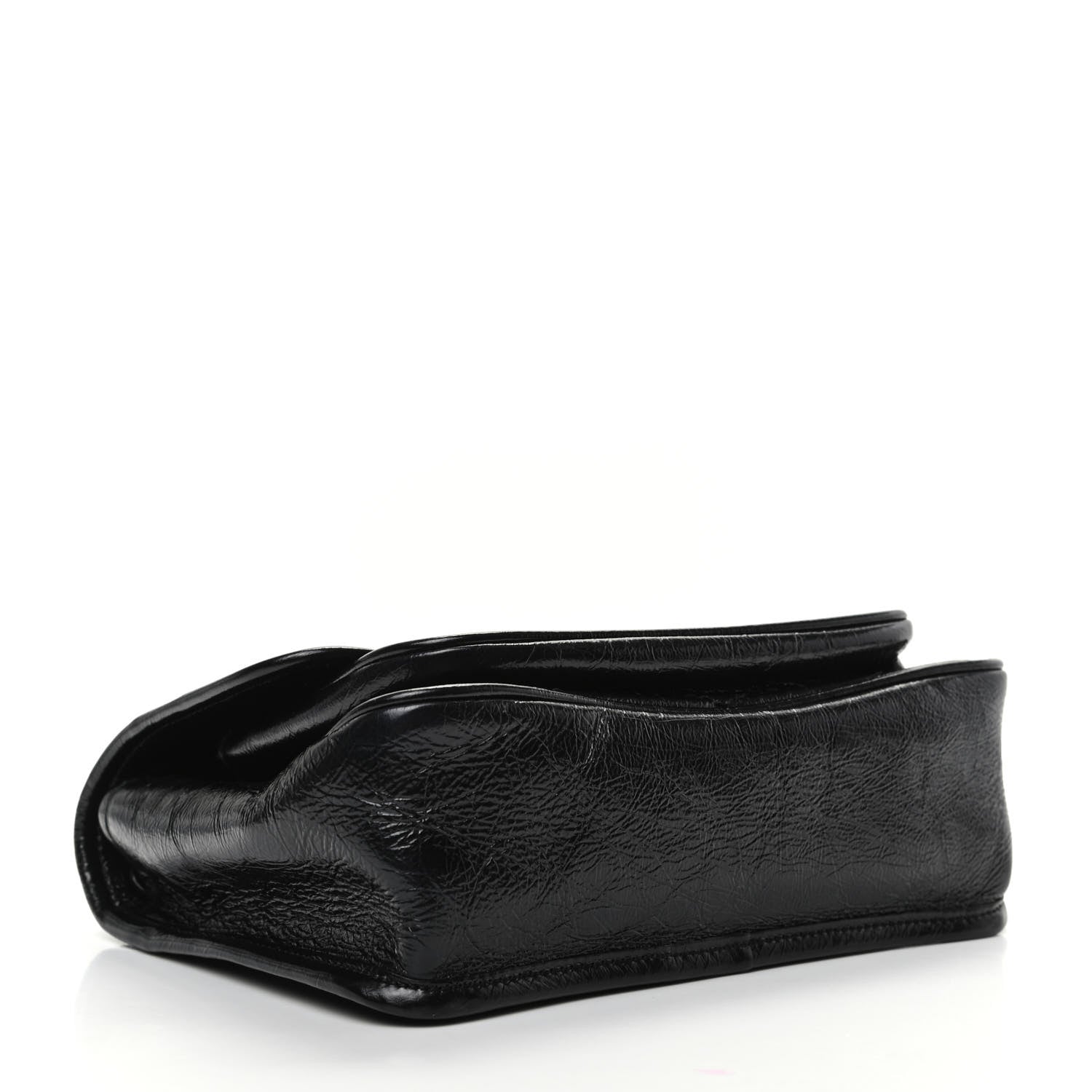 Saint Laurent Crinkled Calfskin Matelasse Monogram Baby Niki Chain Satchel Black 4 of 9
