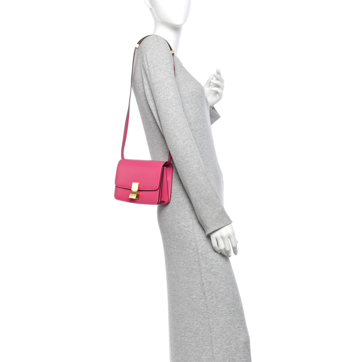 Box Calfskin Small Classic Box Flap Bag Hibiscus