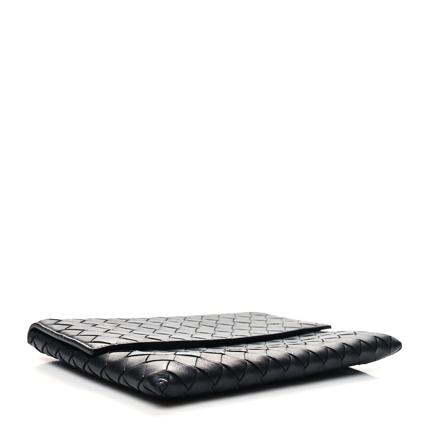 Nappa Intrecciato Flap Pouch Black