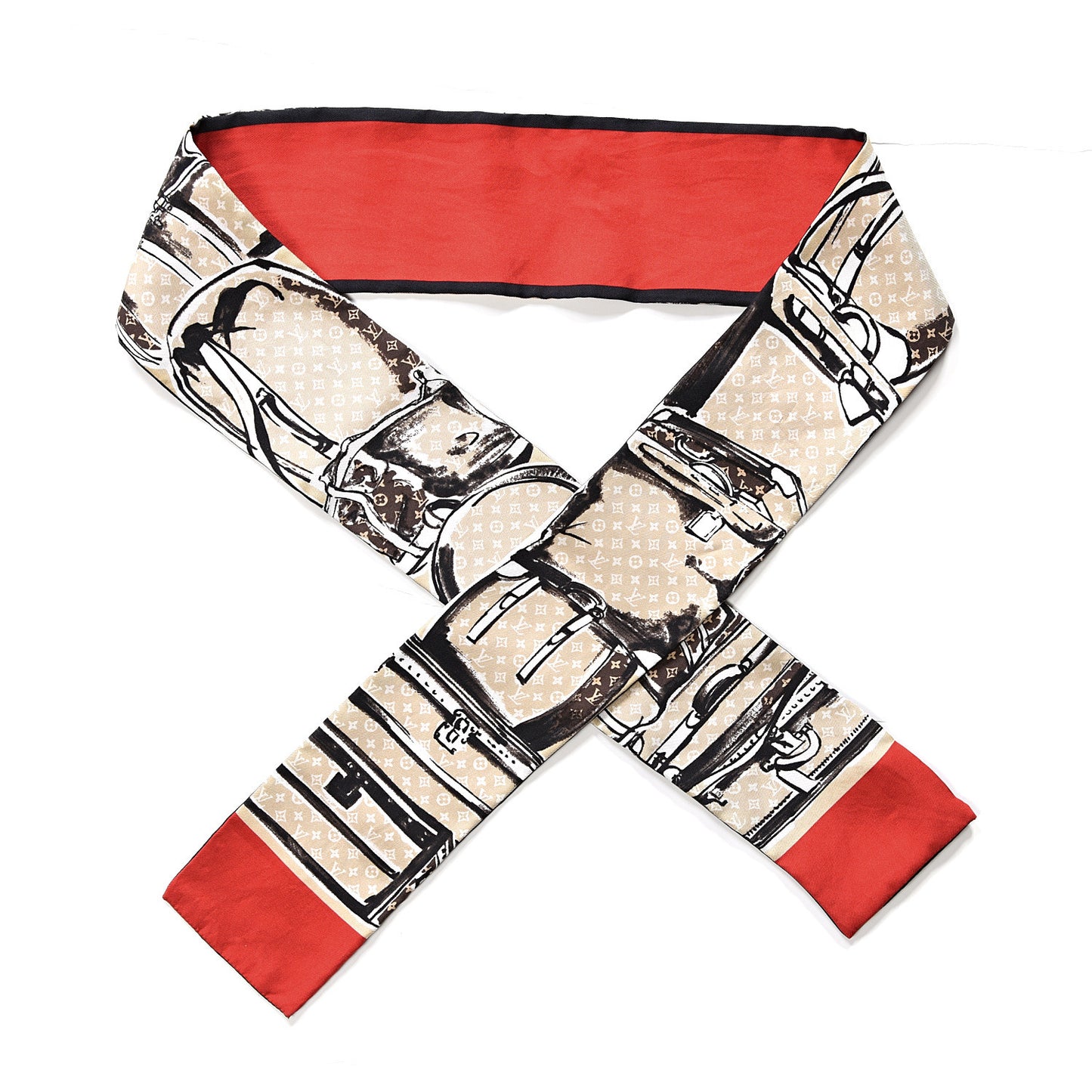 Silk Monogram Trunks Bandeau Brown
