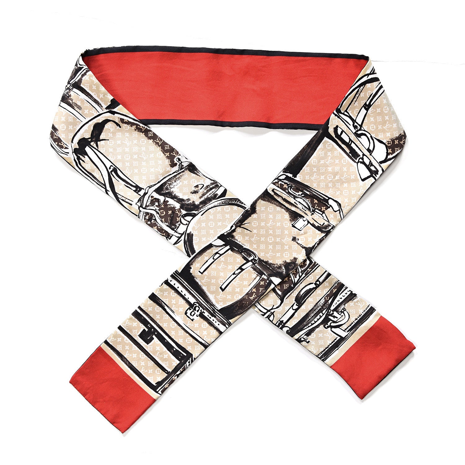 Louis Vuitton Silk Monogram Trunks Bandeau Brown 1 of 3