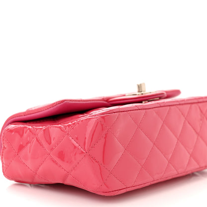Chanel Patent Calfskin Quilted Mini Rectangular Flap Pink 9 of 10