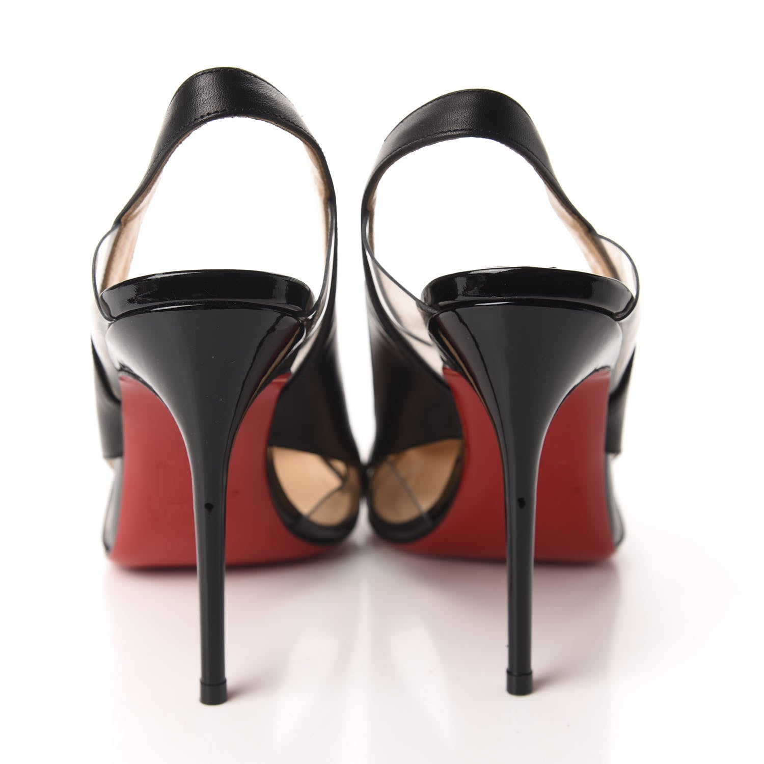 Christian Louboutin Patent Suede Calfskin Air Chance 100 Pumps 36.5 Black 5 of 9