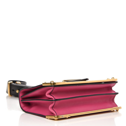 Prada City Calf Saffiano Cahier Bag Fuxia Black 4 of 6