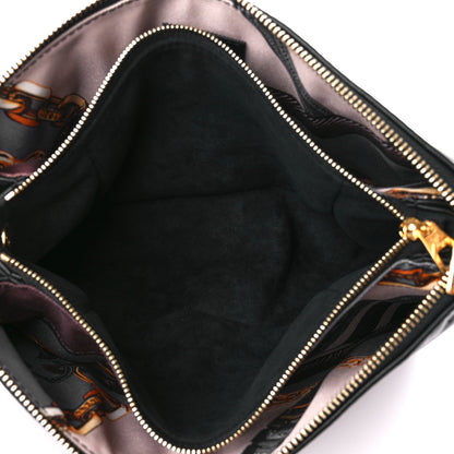 Louis Vuitton Lambskin Embossed Monogram Scarf Coussin PM Black 6 of 11