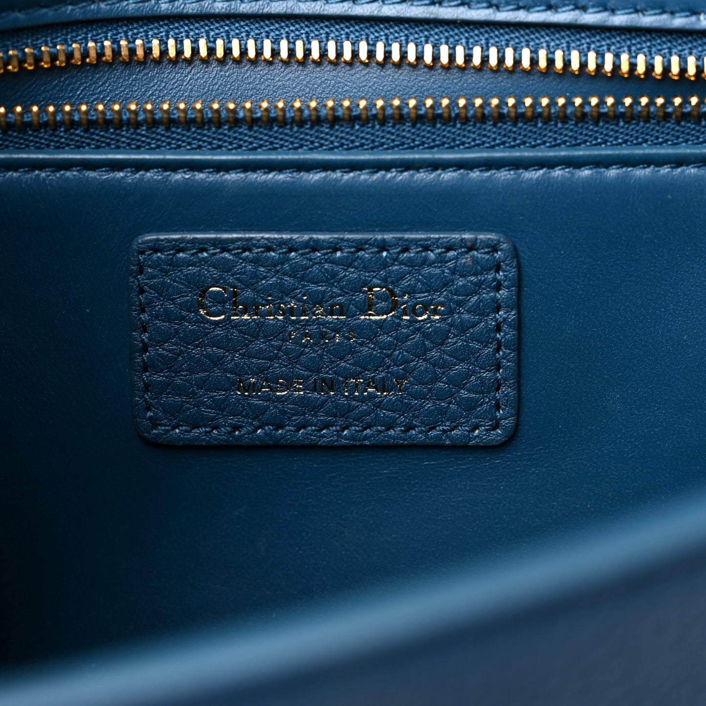 Grained Calfskin 30 Montaigne Flap Bag Blue