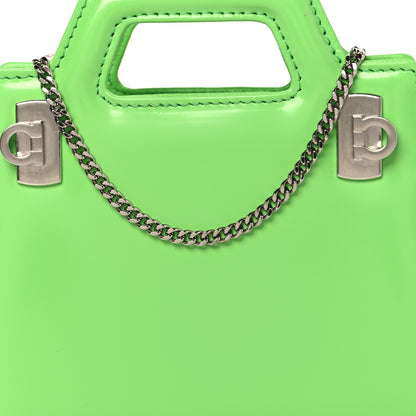 Salvatore Ferragamo Brushed Calfskin Micro Wanda Top Handle Bag Green 7 of 11