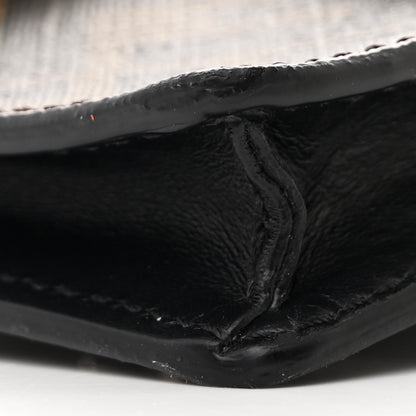 Fendi Glazed Fabric Cotton Vitello King Aura FF 1974 Baguette Belt Pouch Tobacco Moro Sand Black 10 of 10