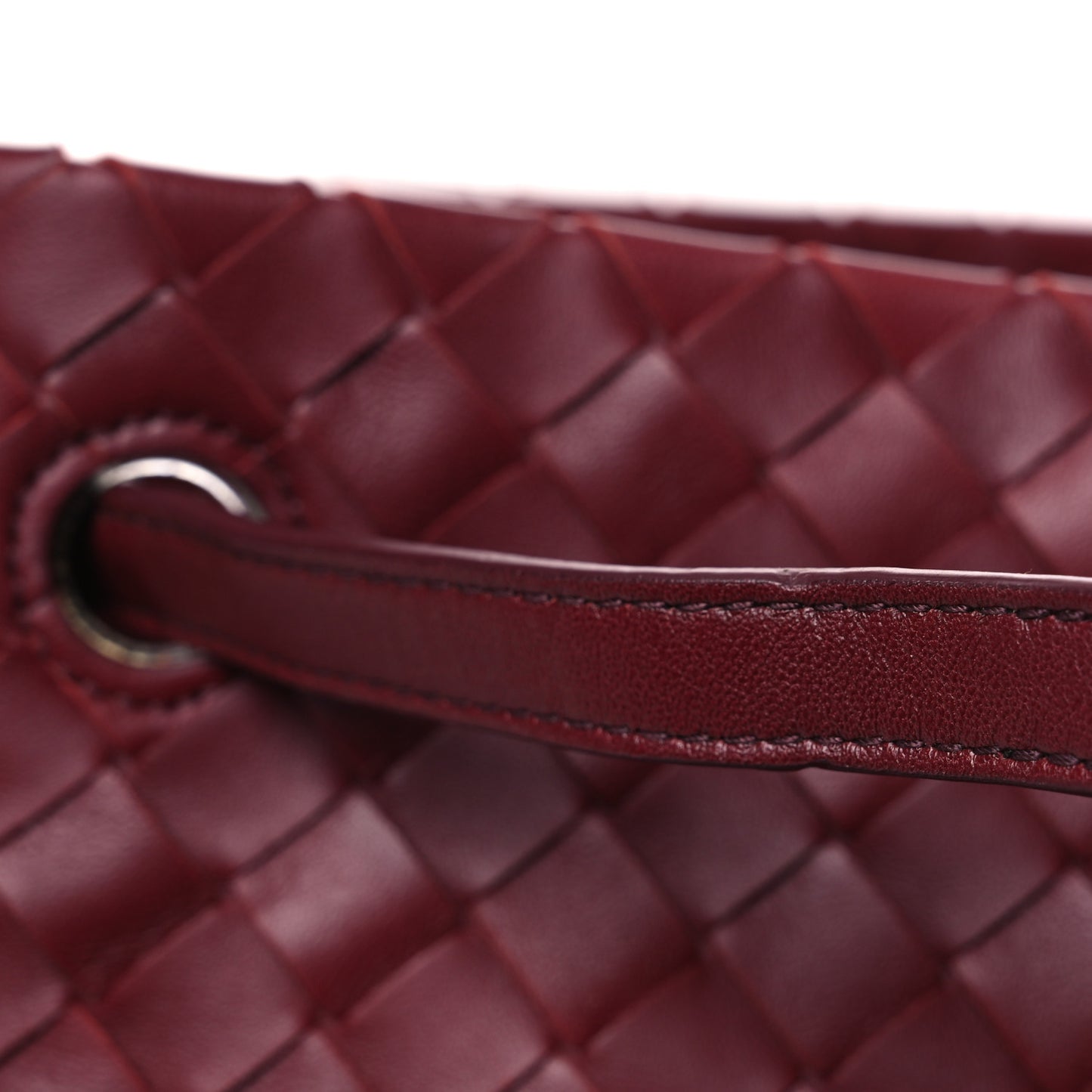 Nappa Intrecciato Medium Garda Bag Dark Red