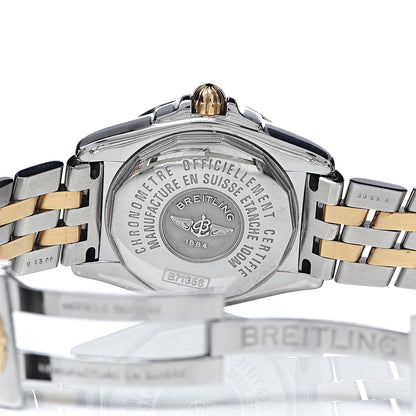 Breitling Stainless Steel 18K Yellow Gold Diamond Mother of Pearl 32mm Galactic Quartz Watch D71356 6 of 7