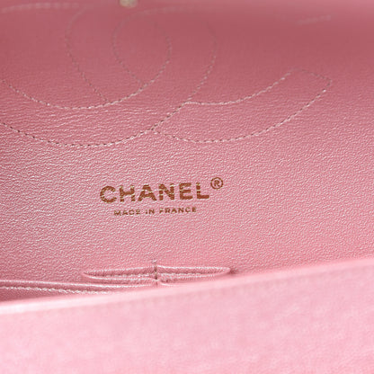 Chanel Iridescent Caviar Quilted Jumbo Double Flap Rose Pink 6 of 10