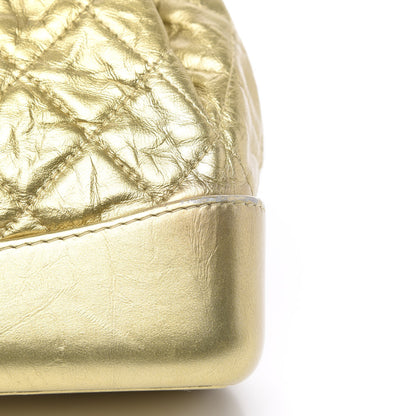 Chanel Metallic Lambskin Small Quilted Gabrielle Backpack Gold 9 of 12