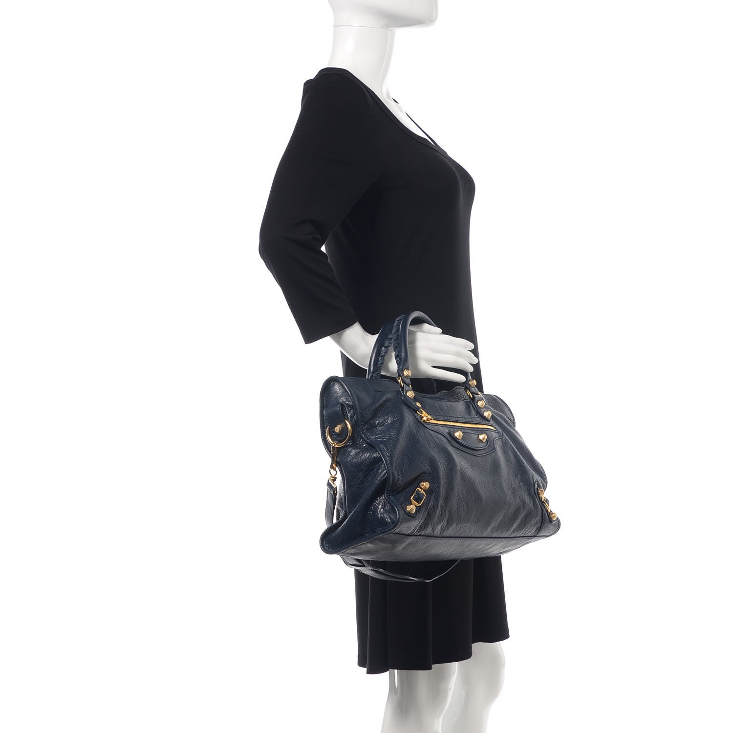 Balenciaga Agneau Giant 12 Gold Hardware City Bleu Obscur 2 of 12