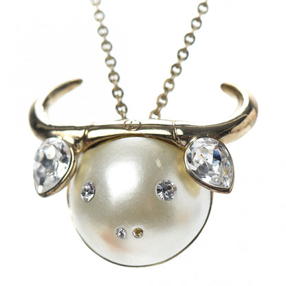 Christian Dior Crystal Tell Me Dior Zodiac Taurus Necklace Gold 5 of 6