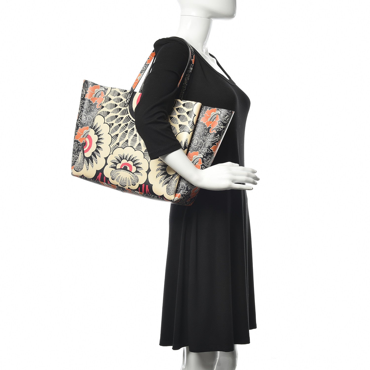 Valentino Garavani Vitello Mime Covered Tote Green Raspberry 2 of 13