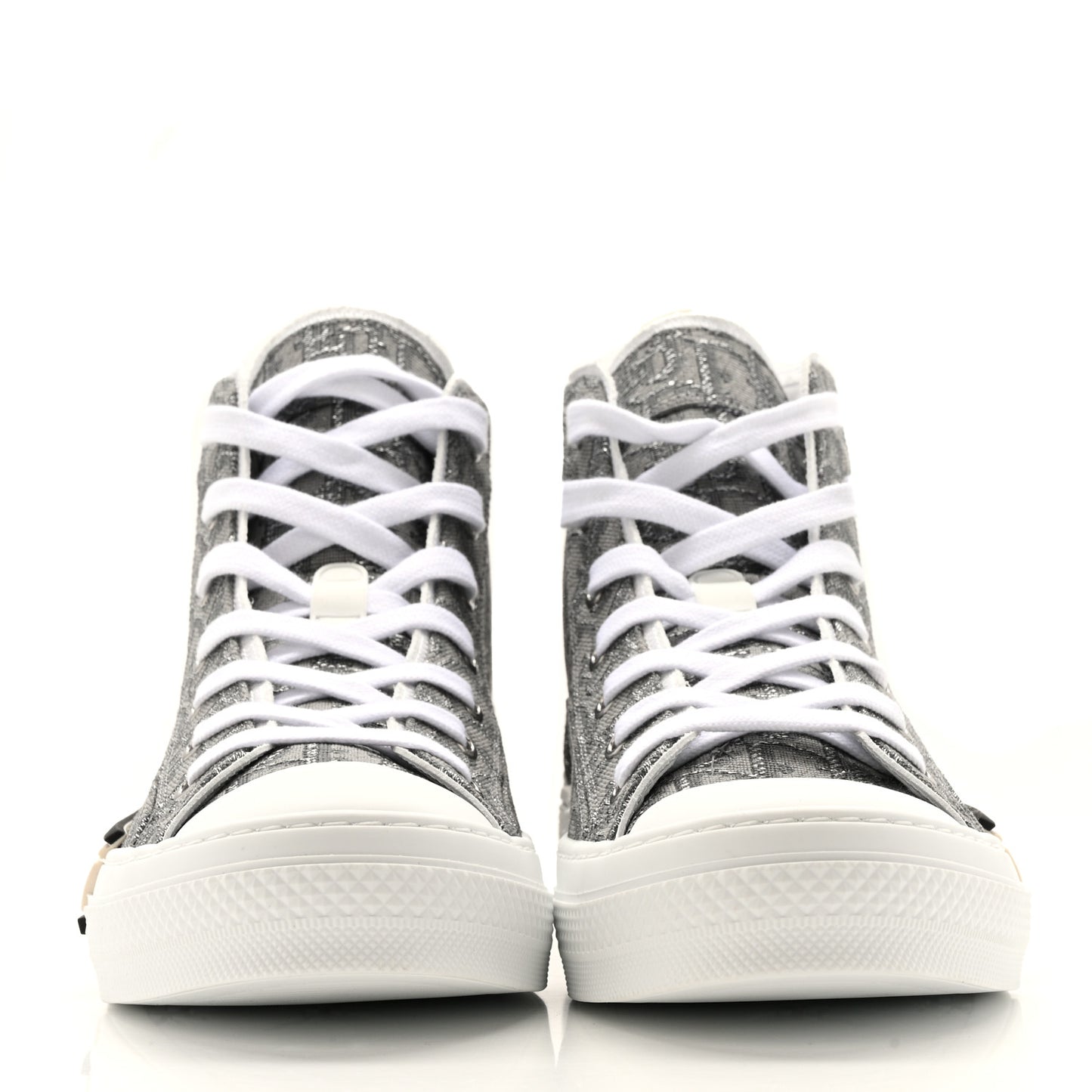 Metallic Oblique Jacquard Mens B23 High Top Sneakers 42 Grey
