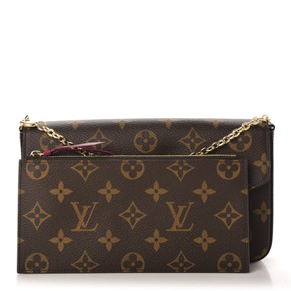 Louis Vuitton Monogram Pochette Felicie Chain Wallet Fuchsia 11 of 13