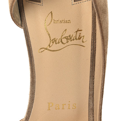Christian Louboutin Veau Velour Iriza 100 Pumps 37.5 Cappucino 8 of 9