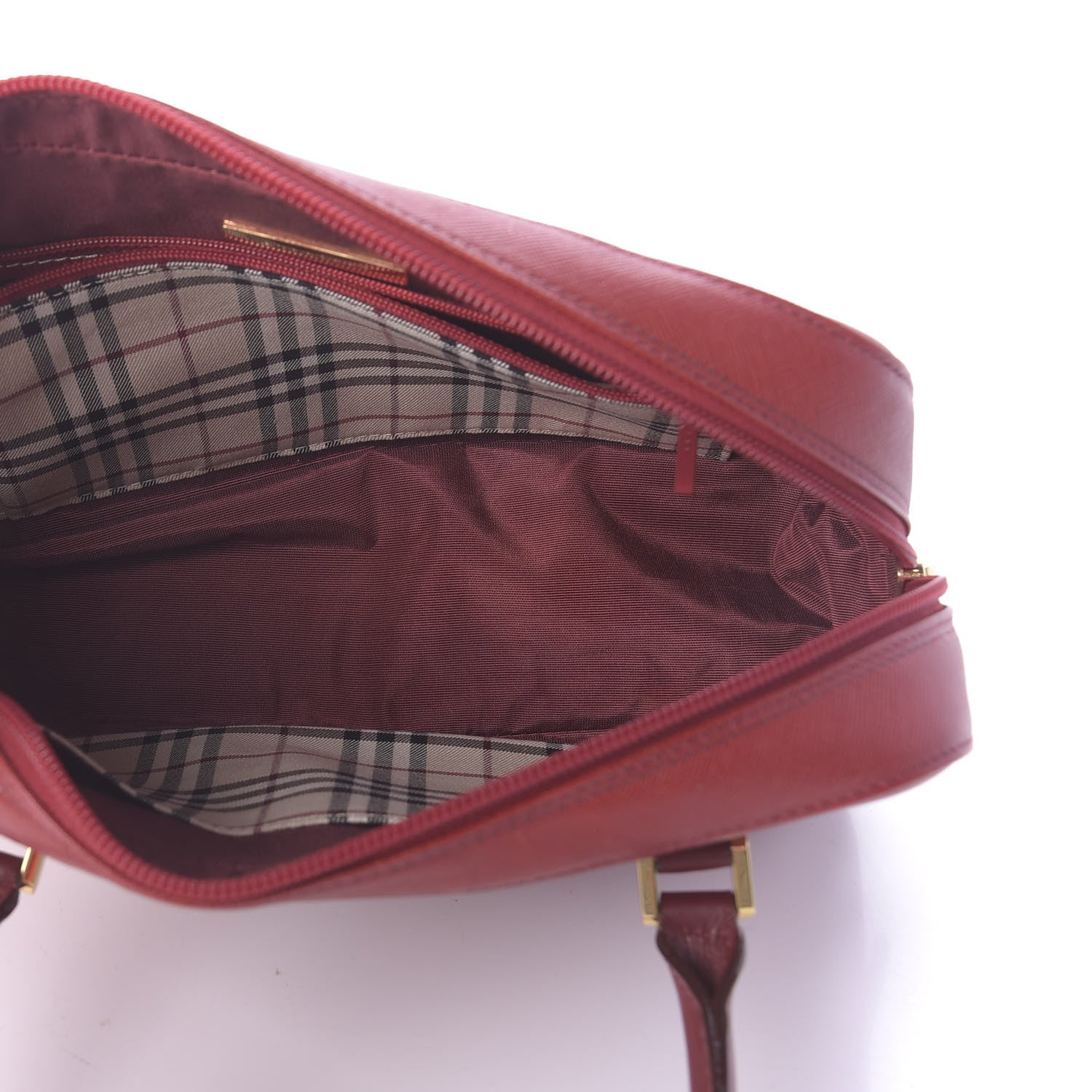Burberry Textured Calfskin Tote Red 5 of 9