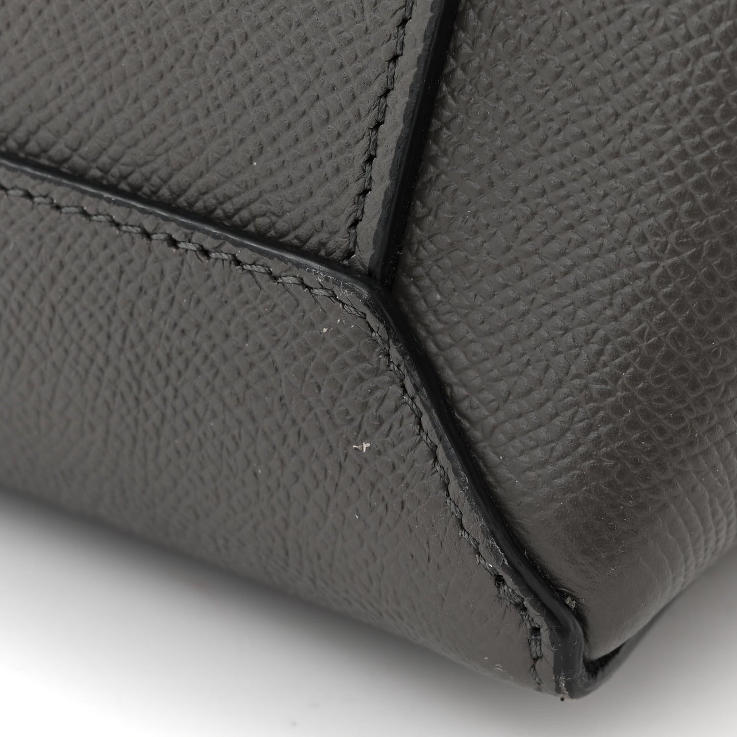 Grained Calfskin Micro Belt Bag Grey