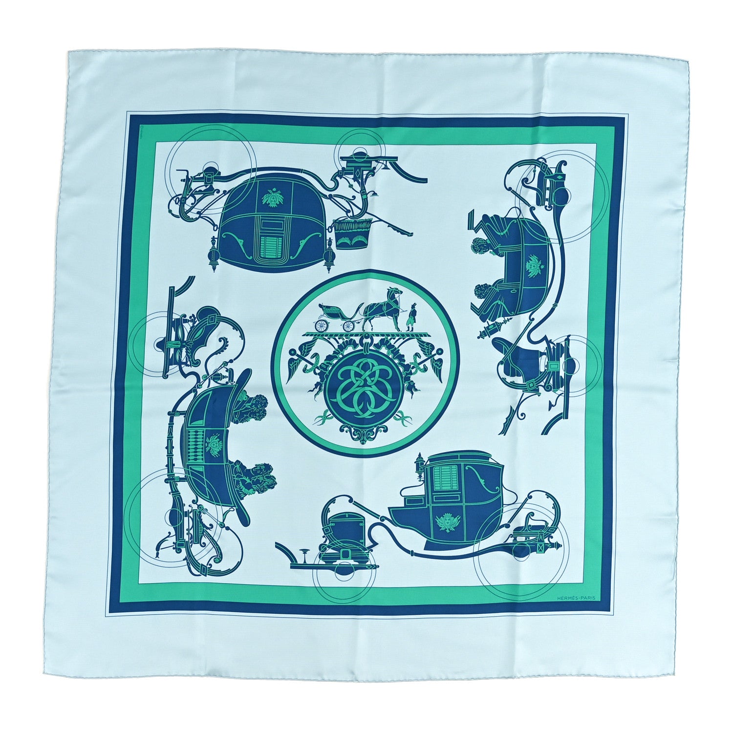 Hermes Silk Ex Libris Scarf 90 1 of 3