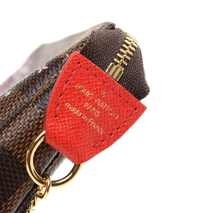 Louis Vuitton Damier Ebene 2019 Christmas Animation Mini Pochette Accessories Red 8 of 10