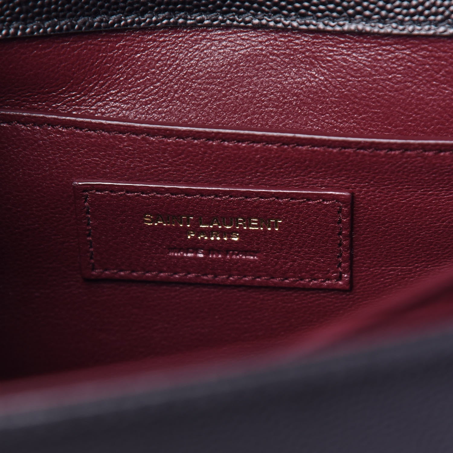 Saint Laurent Grain de Poudre Medium Classic Monogram Cassandra Top Handle Black Rouge Legion 6 of 10