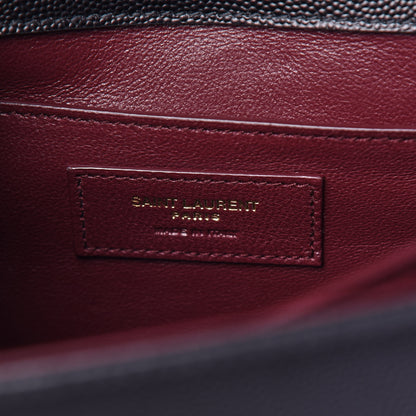 Saint Laurent Grain de Poudre Medium Classic Monogram Cassandra Top Handle Black Rouge Legion 6 of 10