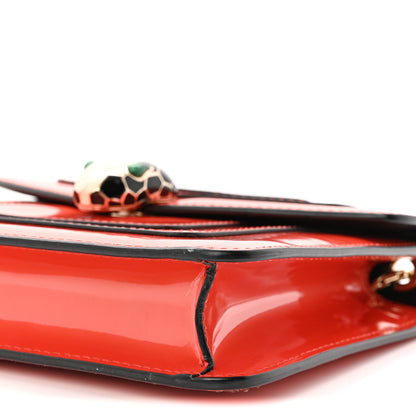 Bulgari Metallic Calfskin Small Serpenti Forever Snake Strap Crossbody Bag Orange 16 of 17