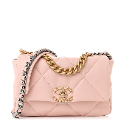 Chanel Lambskin Quilted Medium Chanel 19 Flap Light Pink 1 of 11