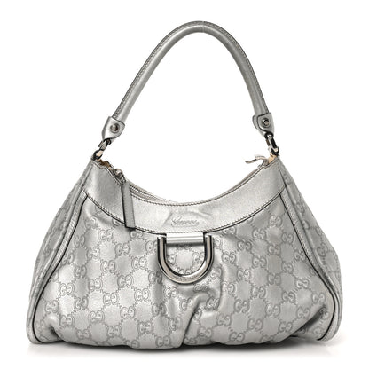Gucci Metallic Guccissima Medium D Gold Hobo Silver 1 of 12