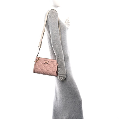 Gucci Calfskin GG Matelasse Small Slim Chain Shoulder Bag Perfect Pink Natural 2 of 11