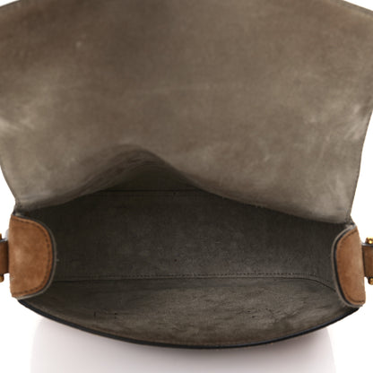 Gucci Suede Medium Lady Web Shoulder Bag New Marron 5 of 10