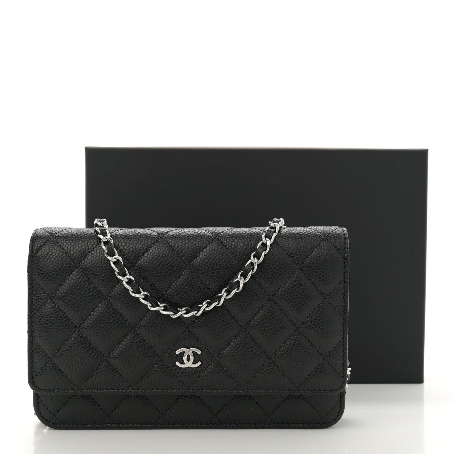 Chanel Caviar Quilted Wallet on Chain WOC Black 11 of 11