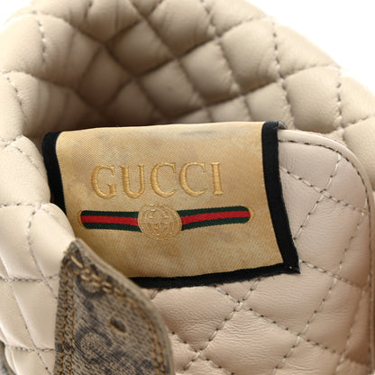 Gucci Calfskin GG Supreme Monogram Nappa Quilted Lace Up Ankle Boots 38.5 Mystic White Beige 8 of 14