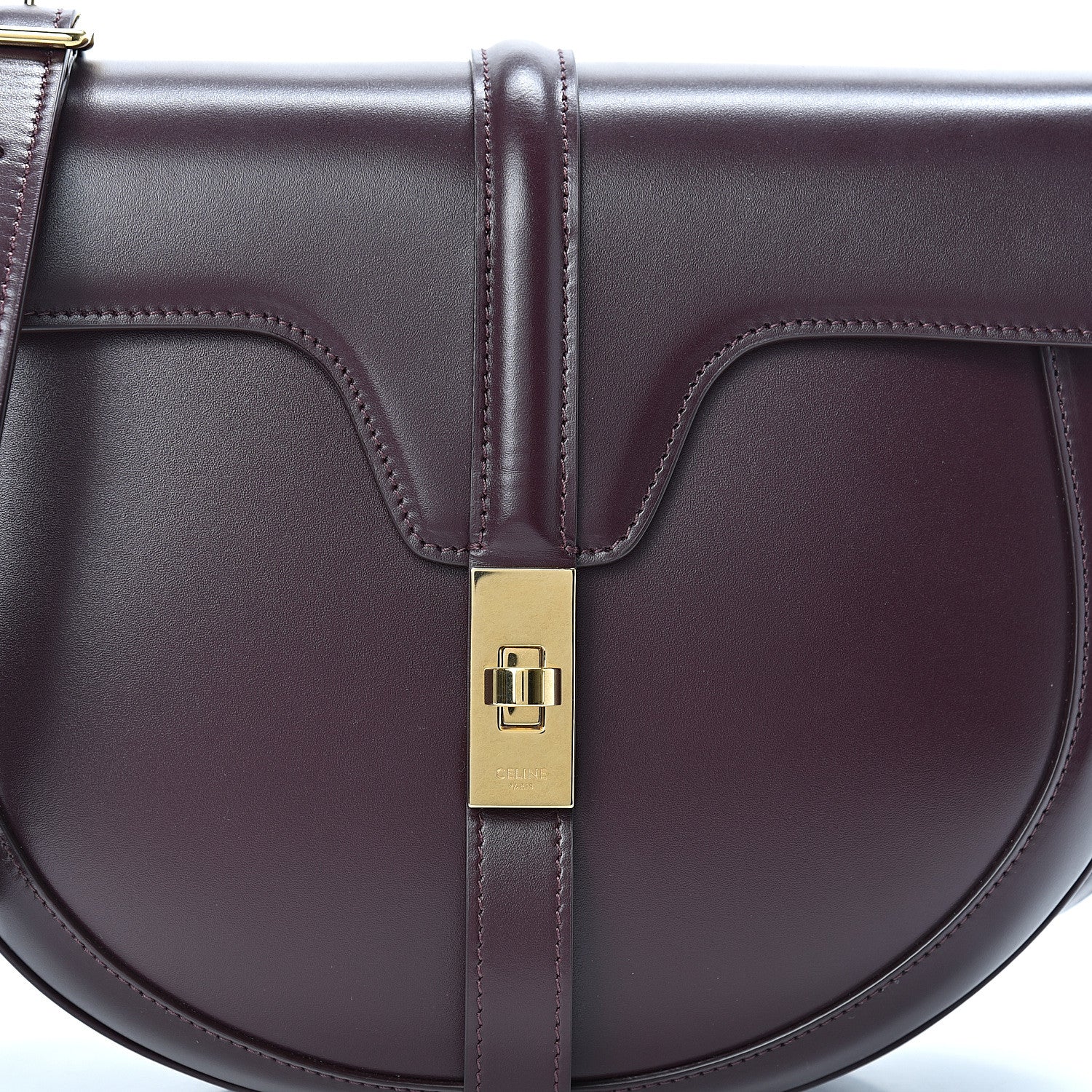 Celine Burgundy Satinated Calfskin Besace 16 Burgundy 8 of 11