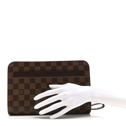Louis Vuitton Damier Ebene Pochette Saint Louis Clutch 2 of 10