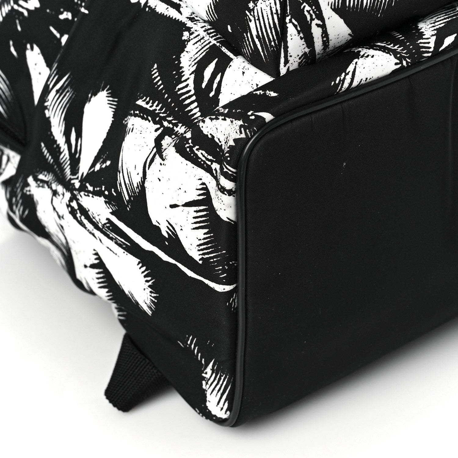 Saint Laurent Canvas Palm Tree City Backpack Black White 6 of 7