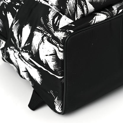 Saint Laurent Canvas Palm Tree City Backpack Black White 6 of 7