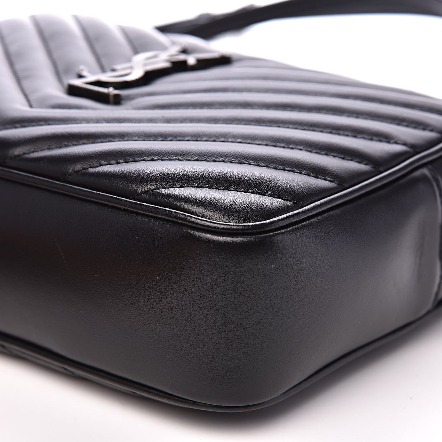 Calfskin Matelasse Monogram Lou Camera Bag Black