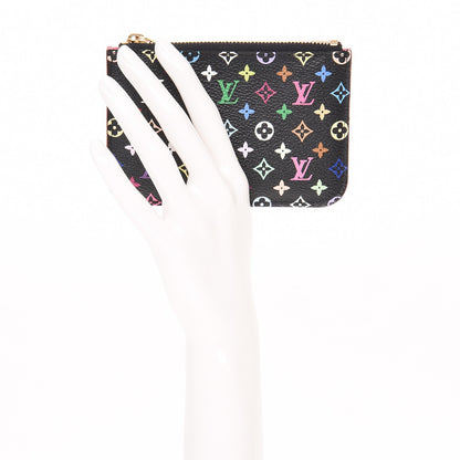 Louis Vuitton Monogram Multicolor Key Pouch Black Grenade 2 of 9