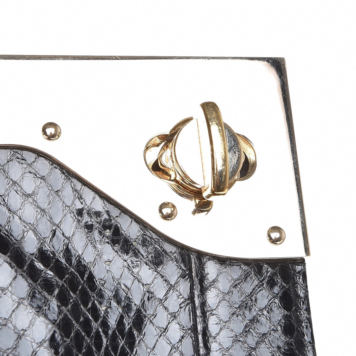 Python Britt Interlocking G Starlight Clutch Black