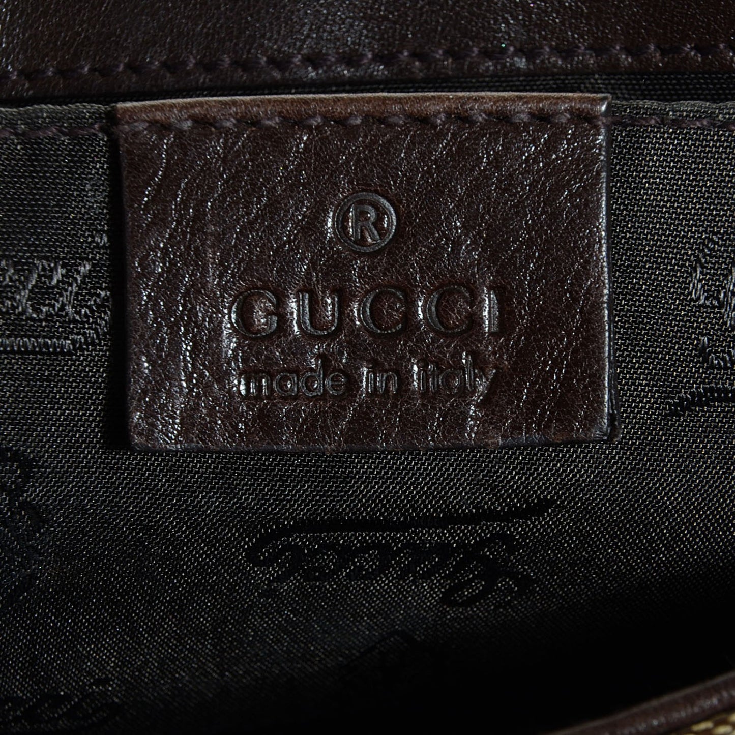 Crystal Monogram Babouska Clutch Dark Brown