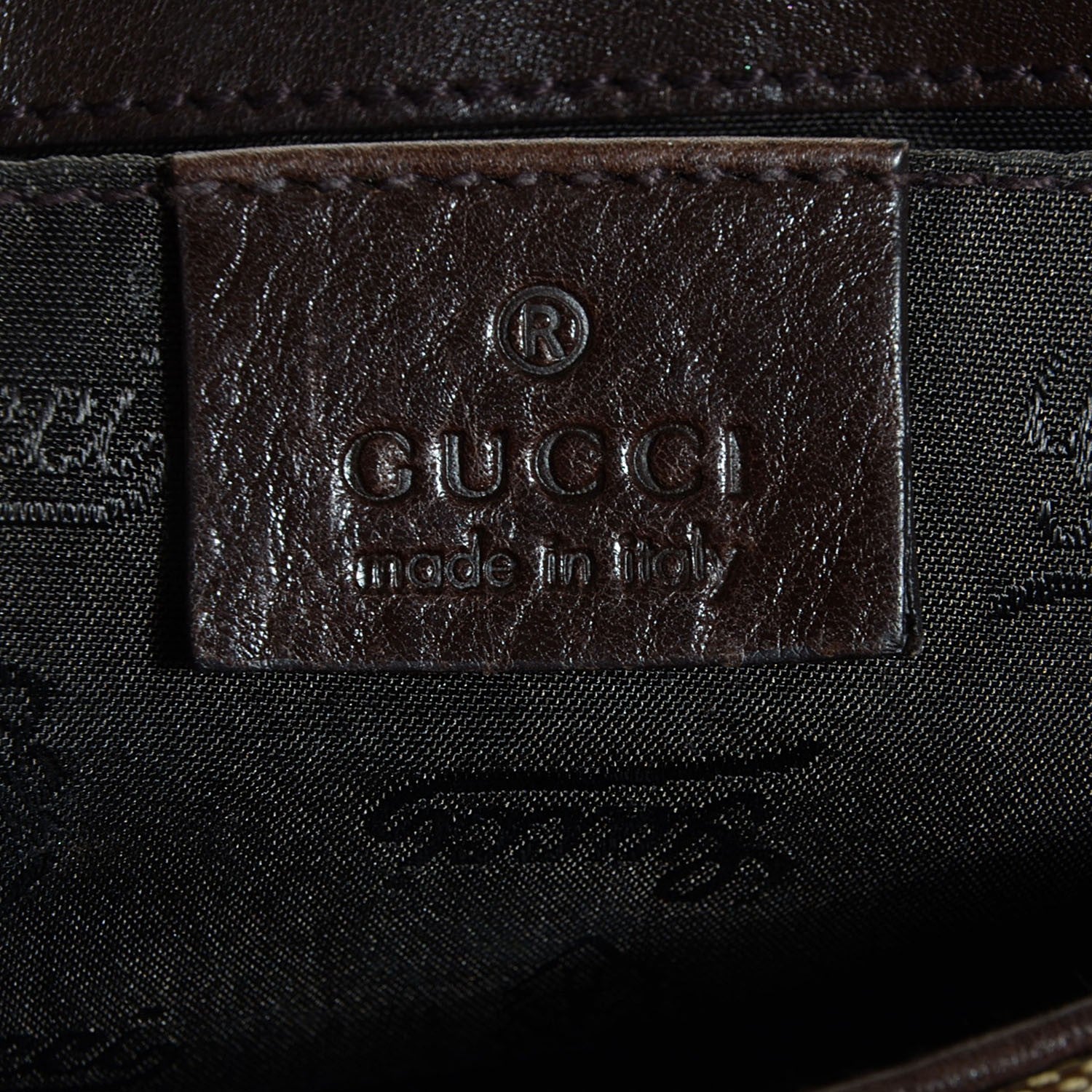 Gucci Crystal Monogram Babouska Clutch Dark Brown 6 of 7