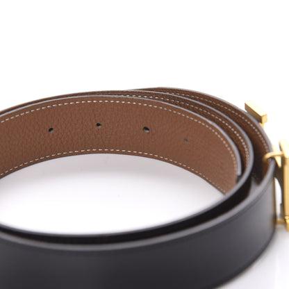 Hermes Box Togo 32mm H Belt 80 Black Gold 4 of 7
