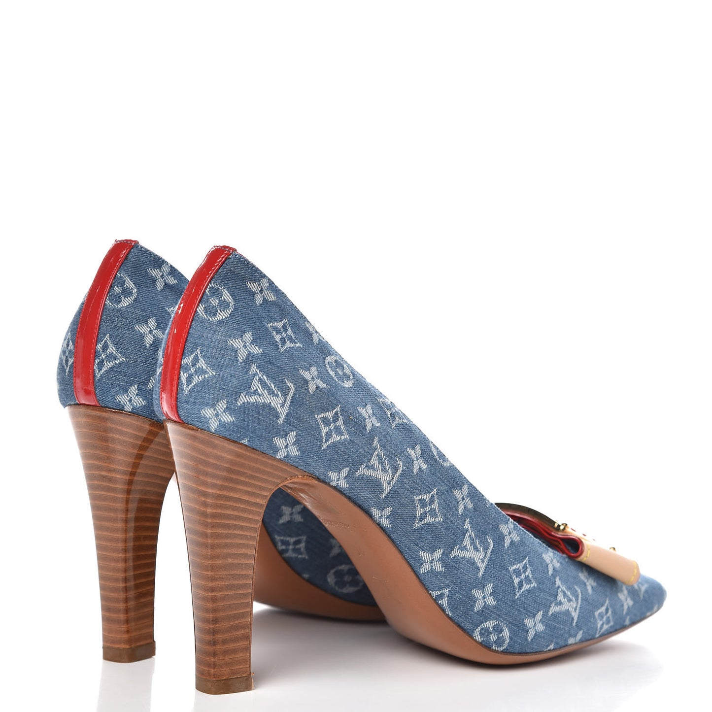 Denim Monogram Ginger Closed Pumps 40 Natural